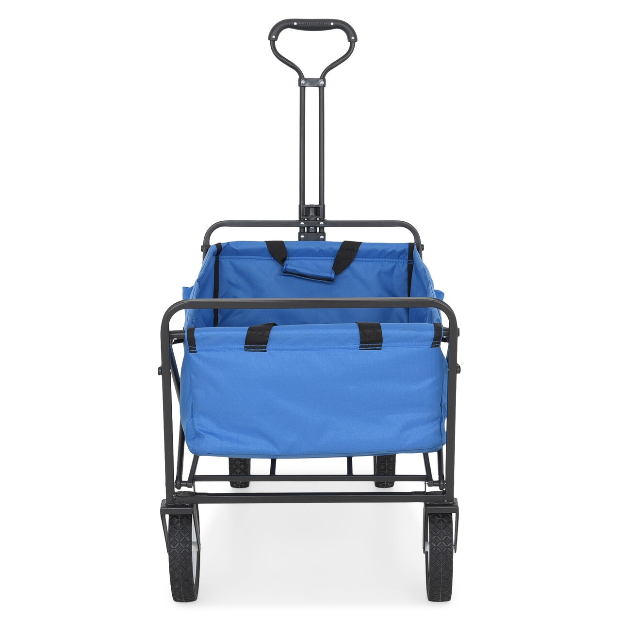 Carucior, Trolley, L.89 L.48 H.59/101.5, Otel/poliester, Negru/albastru