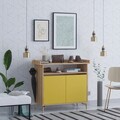 Pantofar, Mod Design, SOLEA, 100x102x35 cm, Stejar / Galben