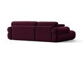 Coltar stanga 4 locuri, Ophelia, Micadoni Home, 256x164x84 cm, catifea, bordo