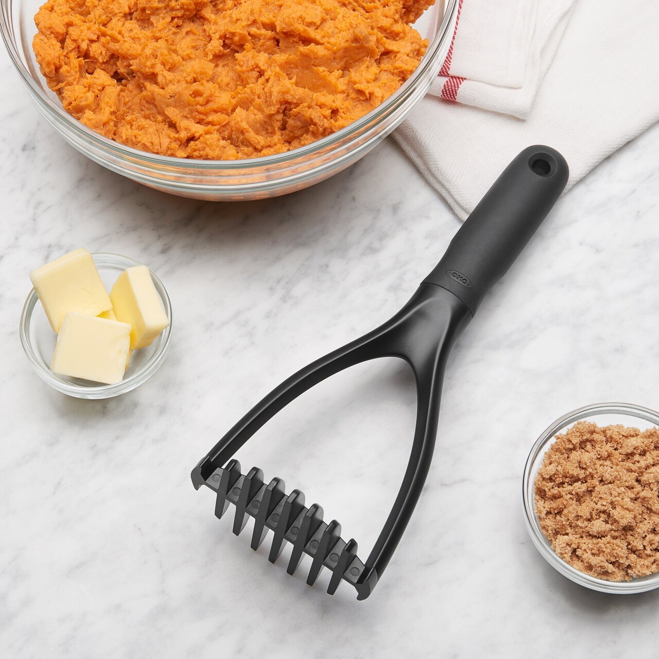 Zdrobitor cartofi, plastic, 28 cm, "Good Grips" - OXO - imagine 3
