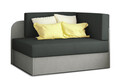 Canapea extensibila 2 locuri, ELTAP, Rosa, 104x75x60 cm, lemn/poliester, gri inchis/gri