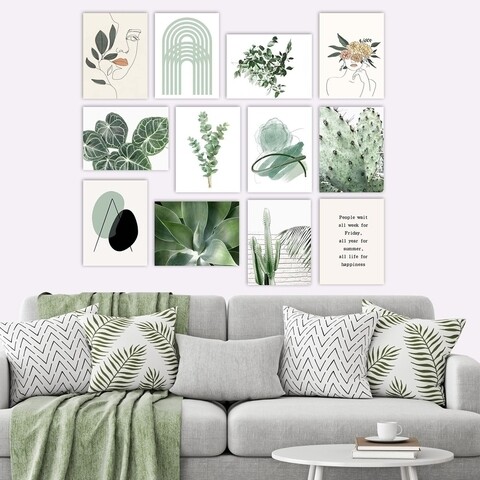 Set 12 tablouri decorative, 12MDF01, Lulu, 15×20 cm, plastic imagine noua 2022