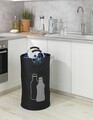 Colector multifunctional pentru sticle, Wenko, Jumbo, 69 L, 38 x 38 x 72 cm, poliester/polipropilena, negru