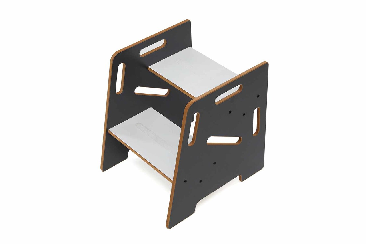 Scaun pentru copii, Hanah Home, Step Stool, 34x39x39 cm, Antracit/Alb - view 4