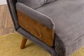 Canapea extensibilă cu 2 locuri, Futon, 859FTN2718, Metal , Gri