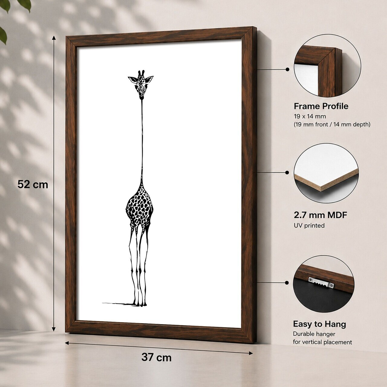 Tablou decorativ, 3752KACT-054, Fundal: 100% MDF (Grosime: 2,7 mm) Vopsire: Imprimare UV, Multicolor — imaginea 2