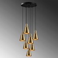 Lustra, Opviq, 892OPV1648, Metal, Aur/Negru