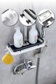 Organizator de baie, Fremont, M-526, 11.7x29 cm, Plastic, Antracit