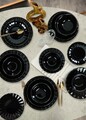 Serviciu de masa, Keramika, 275KRM1716, Ceramica, Negru
