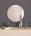Oglinda decorativa, Siam, Lopi, 60x60x2.2 cm, MDF , Alb