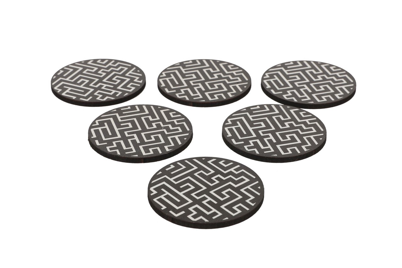 Set suporturi de pahare, Hermia, 283PLN1123, Înălțime: 0,5 cm, Multicolor - view 4