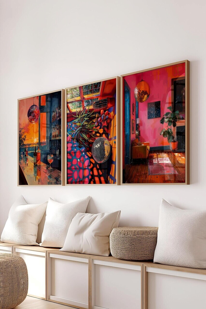Set de pictură decorativă, Ç-300794, Sticla PVC, Multicolor