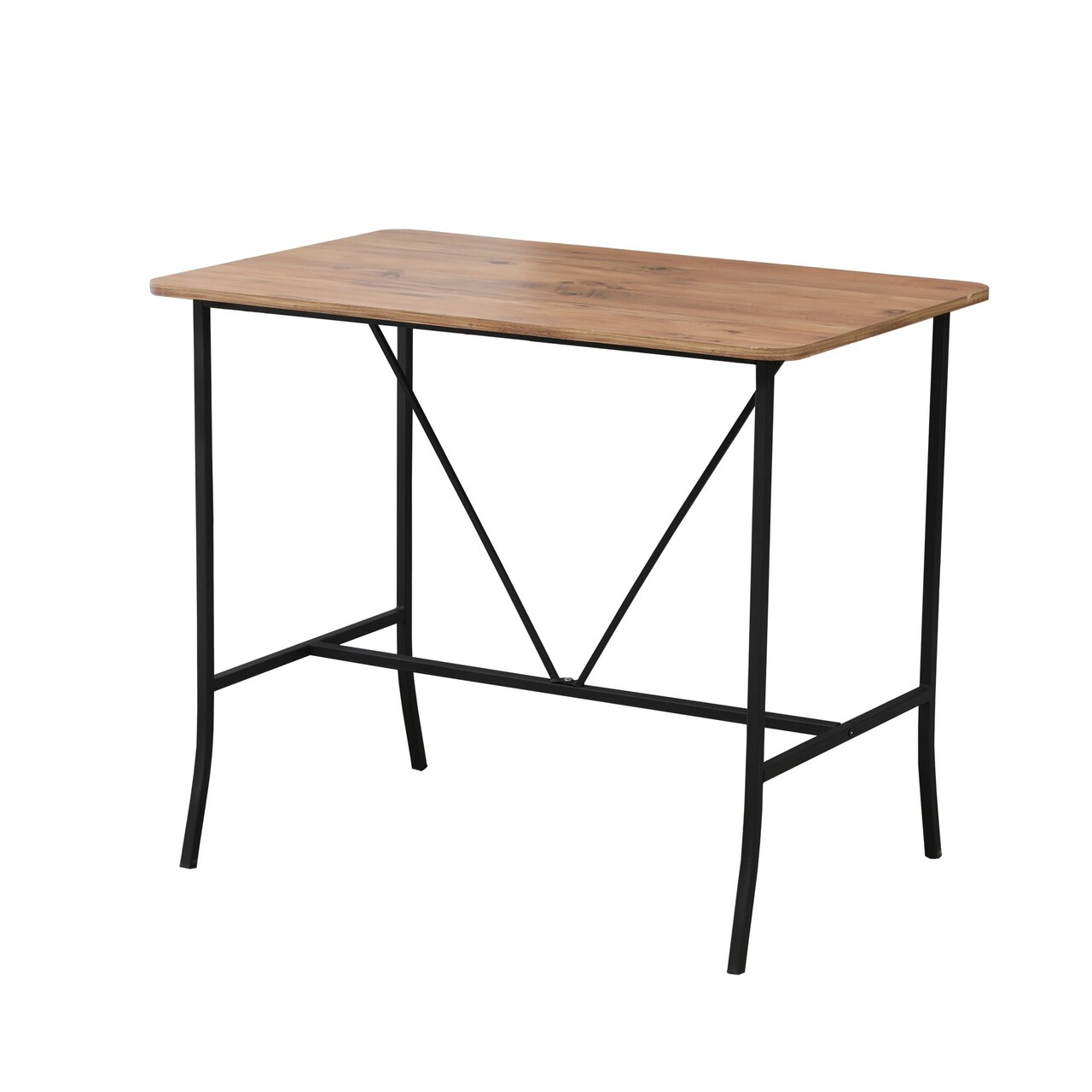 Masa de bar, Hanah Home, Retro, 110x92x70 cm, Maro - imagine 3