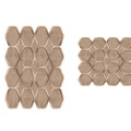 Set covorase de baie 2 piese, Alanur Home, 21014515VZ, Poliester, Crem