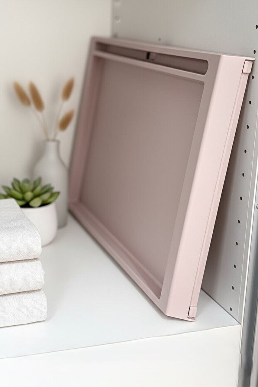 Masuta laptop, Hanah Home, Lavine, 56x26.3x36 cm, PLASTIC, Roz pudra — imaginea 4