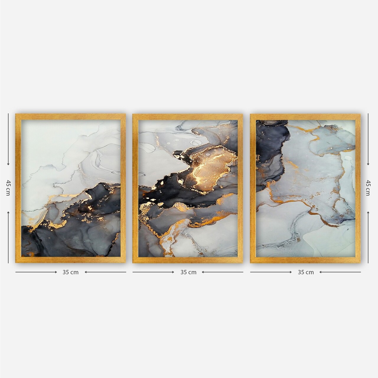 Set 3 tablouri decorative, 3AC169, Plastic, Multicolor - view 2