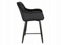 Scaun de bar Cherry H-2 Velvet, Signal, 56x40x87 cm, catifea/otel, negru