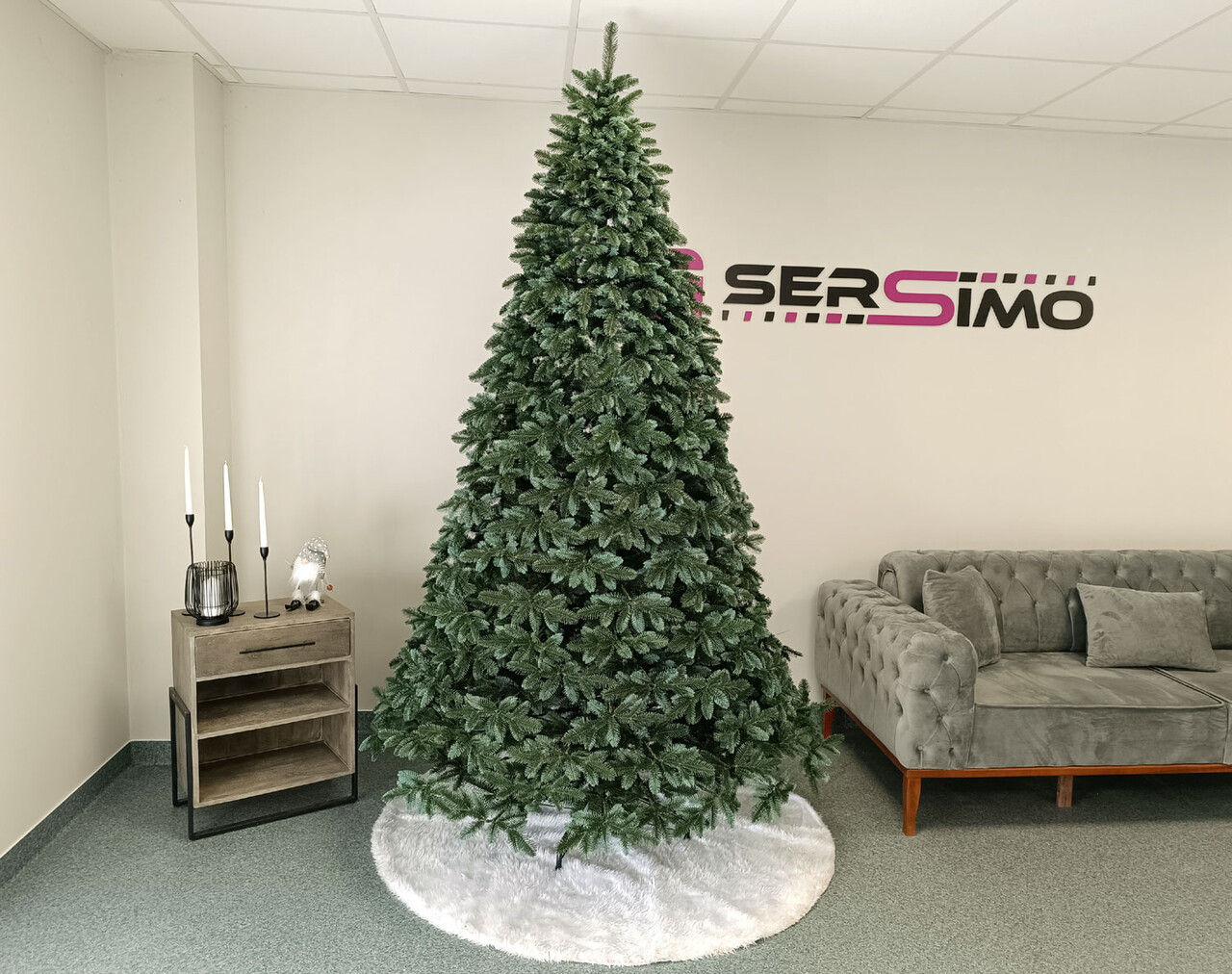 Brad artificial Christmas Deluxe by Sersimo, Canada argintiu, 3D, 250cm — imaginea 2