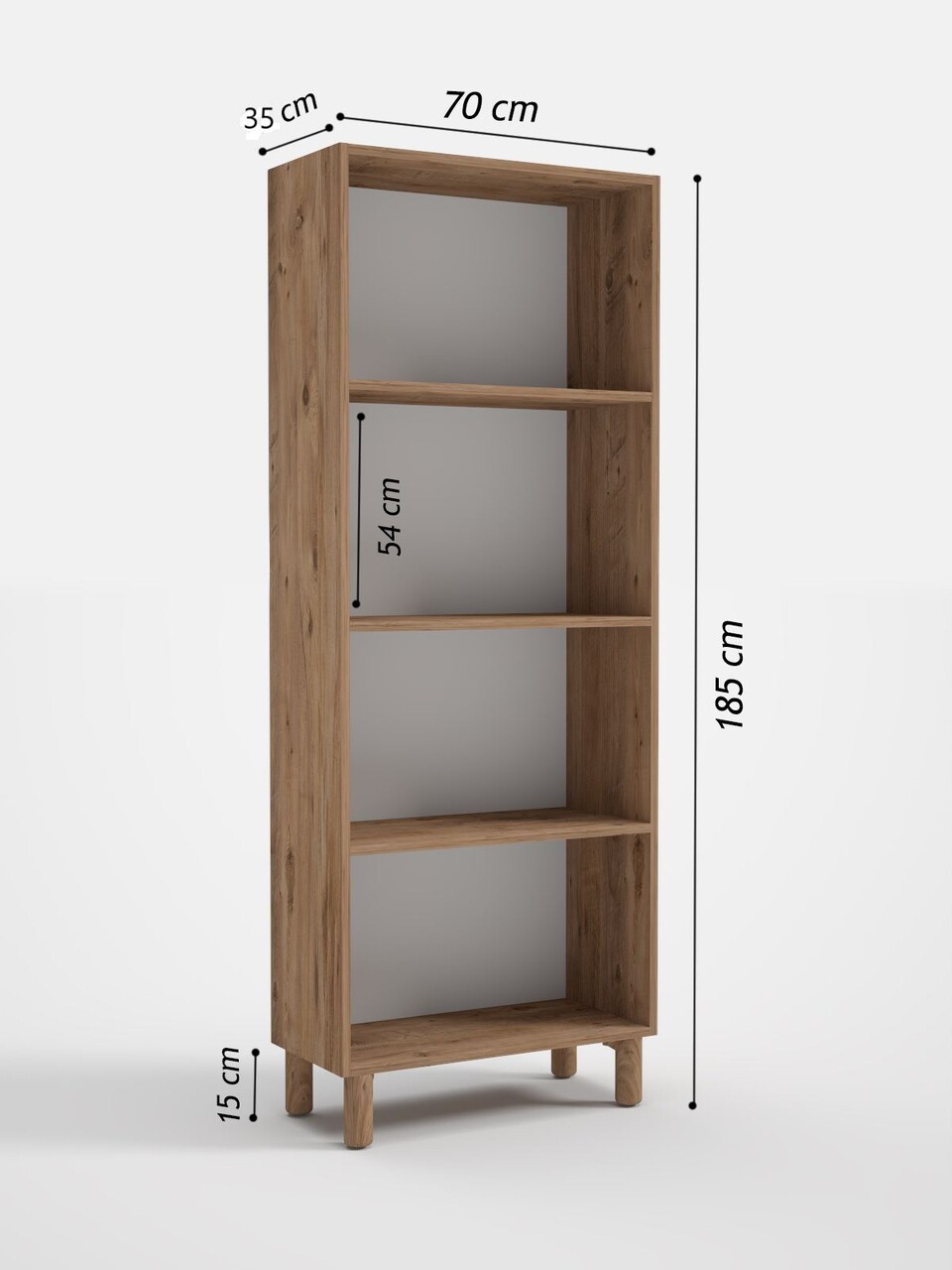 Dulap multifunctional, Hanah Home, Vionne, 70x185x35 cm, PAL, Pin Atlantic / Alb