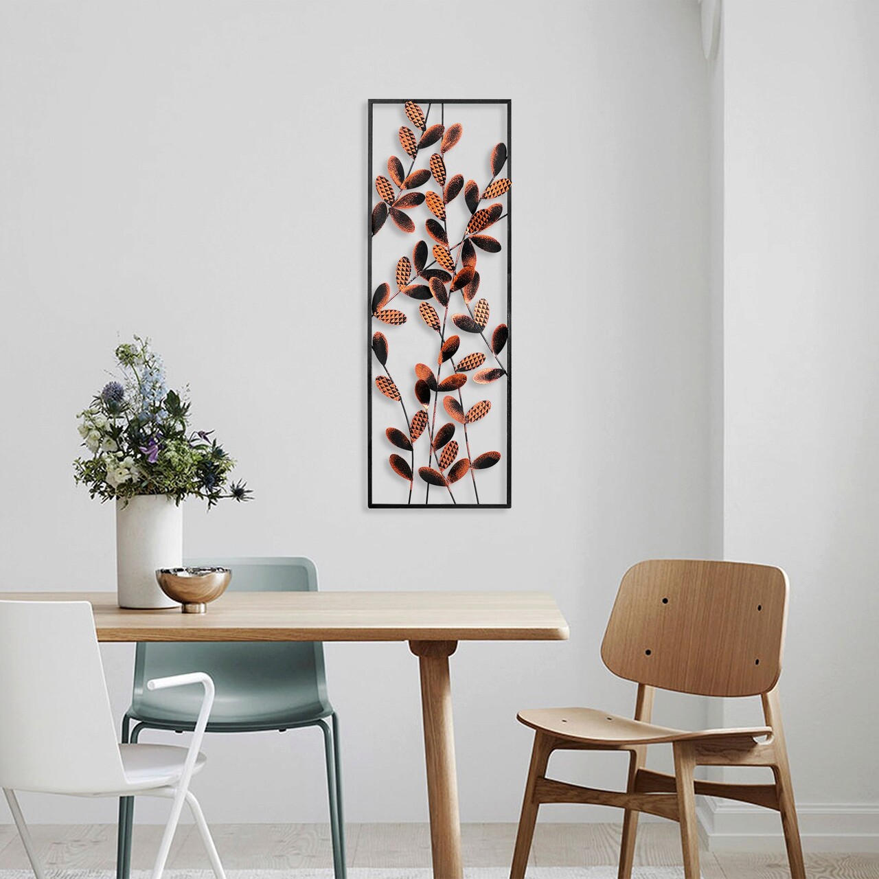 Decoratiune de perete, Olips 6, Metal, Dimensiune: 32 x 90 cm, Multicolor - 1 | YEO