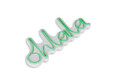 Decoratiune luminoasa LED, Oh La La, Benzi flexibile de neon, DC 12 V, Verde