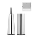 Set accesorii pentru baie 3 piese, Brabantia, Balance Brilliant, otel, argintiu