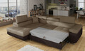 Coltar extensibil stanga 4 locuri, ELTAP, Anton, 272x203x85 cm, lemn/poliester, maro/maro inchis