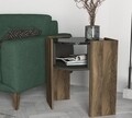 Masuta pentru living Marbel, Talon, 47.6 x 47.6 x 60 cm, walnut/gri/negru