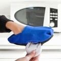 Papuci cu incalzire la microunde InnovaGoods Azul, marime universala, poliester/seminte in