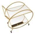 Carucior pentru servire Round, Mauro Ferretti, 70x36.5x78 cm, fier, auriu