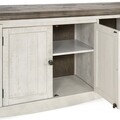 Mobilier living, Havalance, L.314 l.45 H.187, lemn de pin/pal, alb antichizat/grej