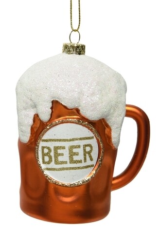 Glob Beer, Decoris, 6.4x7.3x9.6 cm, plastic, auriu