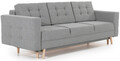 Canapea extensibila 3 locuri ELTAP, Ask76, Asgard, 233x92x93 cm, lemn/poliester, gri