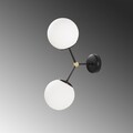 Lampa de perete Opviq Damar, 28x44 cm, 2 x E27, 40 W, alb/negru
