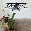 Decoratiune de perete, Vecihi, metal, 66 x 26 cm, negru