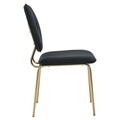 Scaun Cynthia, InArt, 50x59x87 cm, fier/catifea, auriu/negru