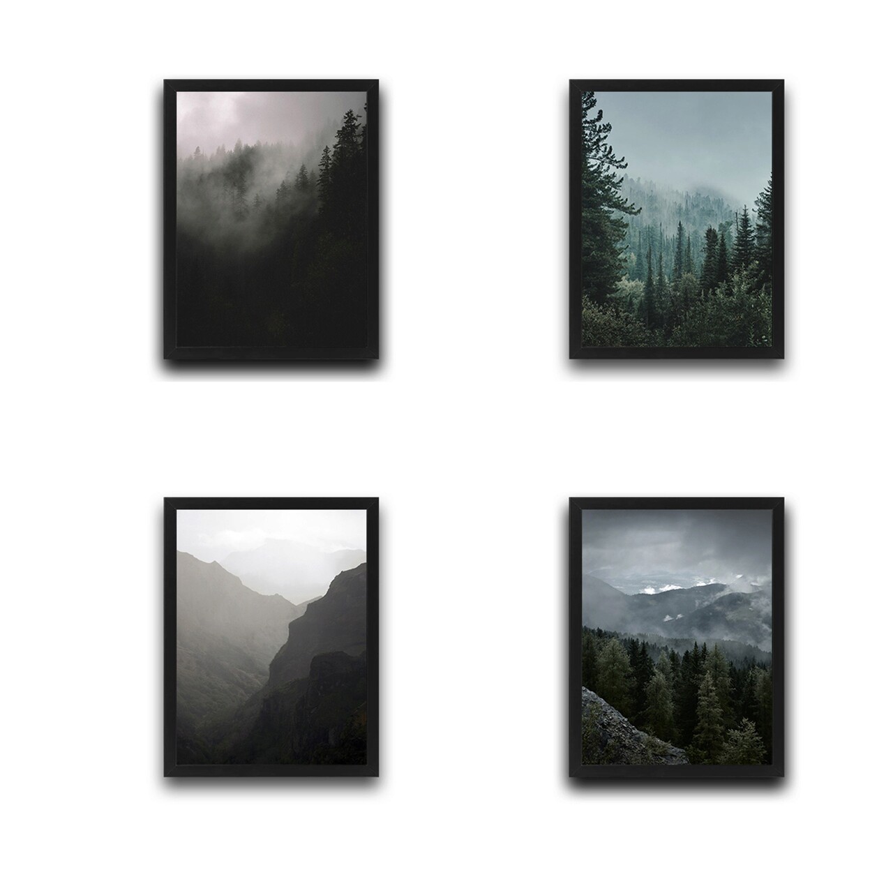 Set 4 tablouri decorative, The Forest Set, PAL, Hartie, Multicolor - 1 | YEO