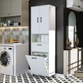 Dulap multifunctional, Hanah Home, 2525, 60x200x35 cm, PAL MELAMINAT, Alb