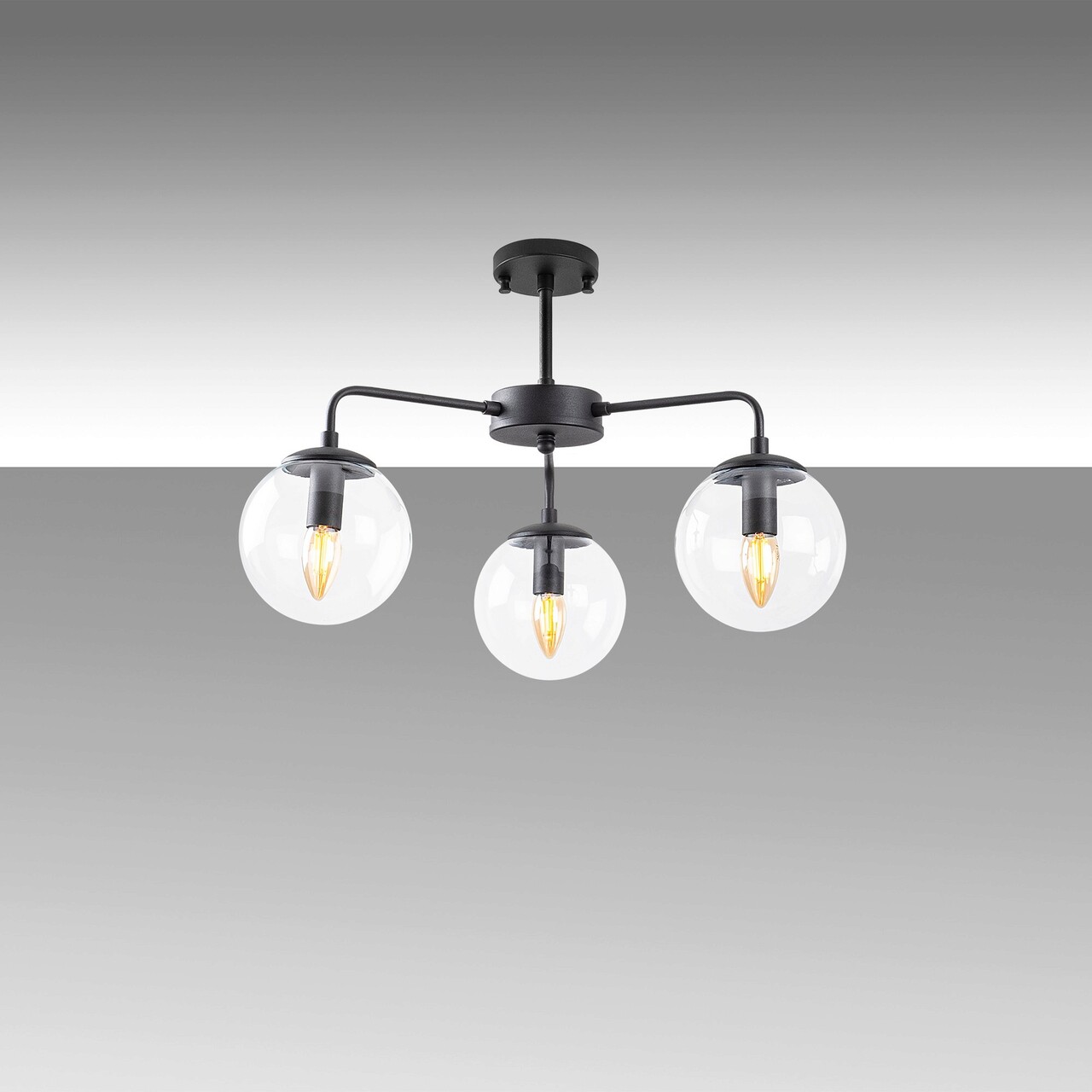 Lustra, Fulgor, 942FLG1350, Metal, Negru