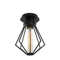 Plafoniera Oylat N-1039, Noor, 18 x 25 cm, 1 x E27, 100W, negru
