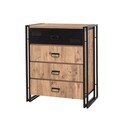 Comoda Cosmo Luna, Sapphire, 90x40x100 cm, natural/negru