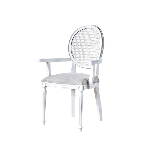 Scaun, Fairfax, Albero12, 50x47x100 cm, Lemn masiv, Alb