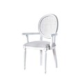 Scaun, Fairfax, Albero12, 50x47x100 cm, Lemn masiv, Alb