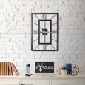 Ceas de perete, November XL, Metal, Dimensiune: 70 x 49 cm, Negru