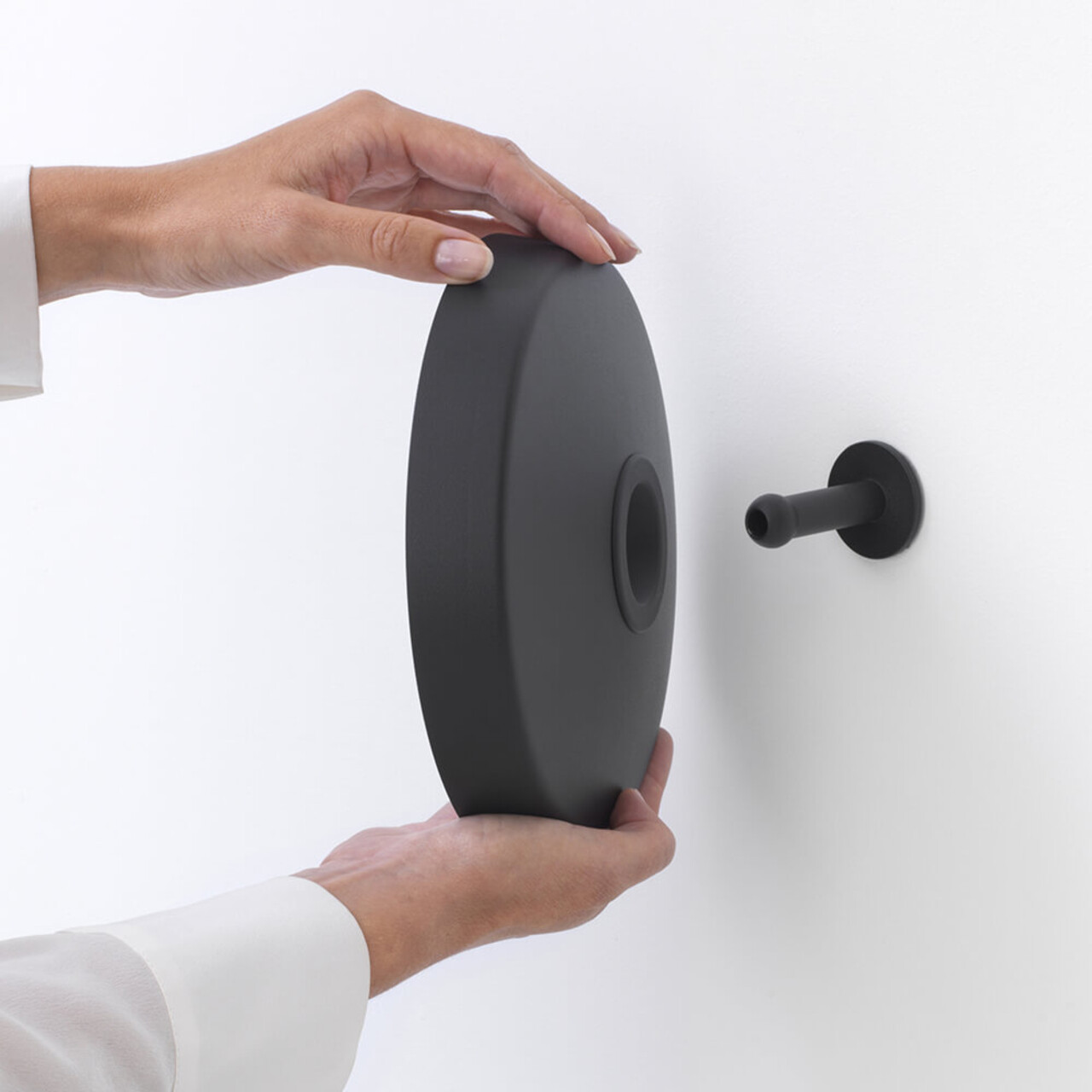 Oglinda cosmetica, Brabantia, MindSet, 20.4x7.8x20.4 cm, factor marire x 5, polipropilena/sticla, gri - imagine 4