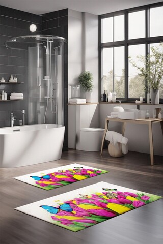 Set covorase de baie, Cartwright, CT-5110, Poliester, Multicolor