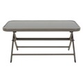 Set mobilier pentru gradina/terasa, 4 piese, Westhore, pliabile, 58 x 82 x 78 cm, otel, natur/maro