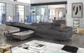 Coltar extensibil stanga 4 locuri ELTAP, Armd-21, Armando, 289x203x85 cm, lemn/poliester, gri/multicolor