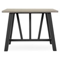 Masa bar pentru gradina/terasa, Tonic, L.130 l.75/95 H.100 cm, negru