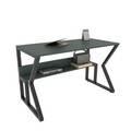Birou, Zena Home, Wake, 120x72.8x60 cm, PAL, Verde/Negru